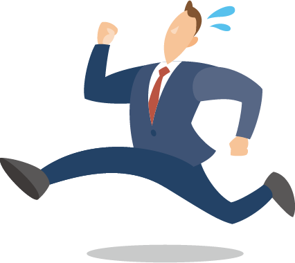 走る営業マンのイラスト