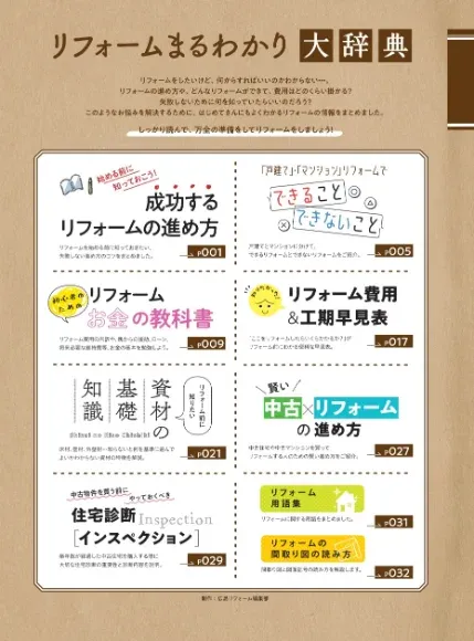 「リフォームまるわかり大辞典」表紙単体画像